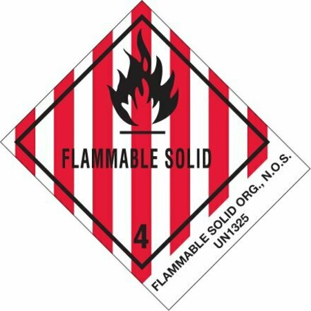 BSC PREFERRED 4 x 4 3/4'' - ''Flammable Solids, N.O.S.'' Labels S-895